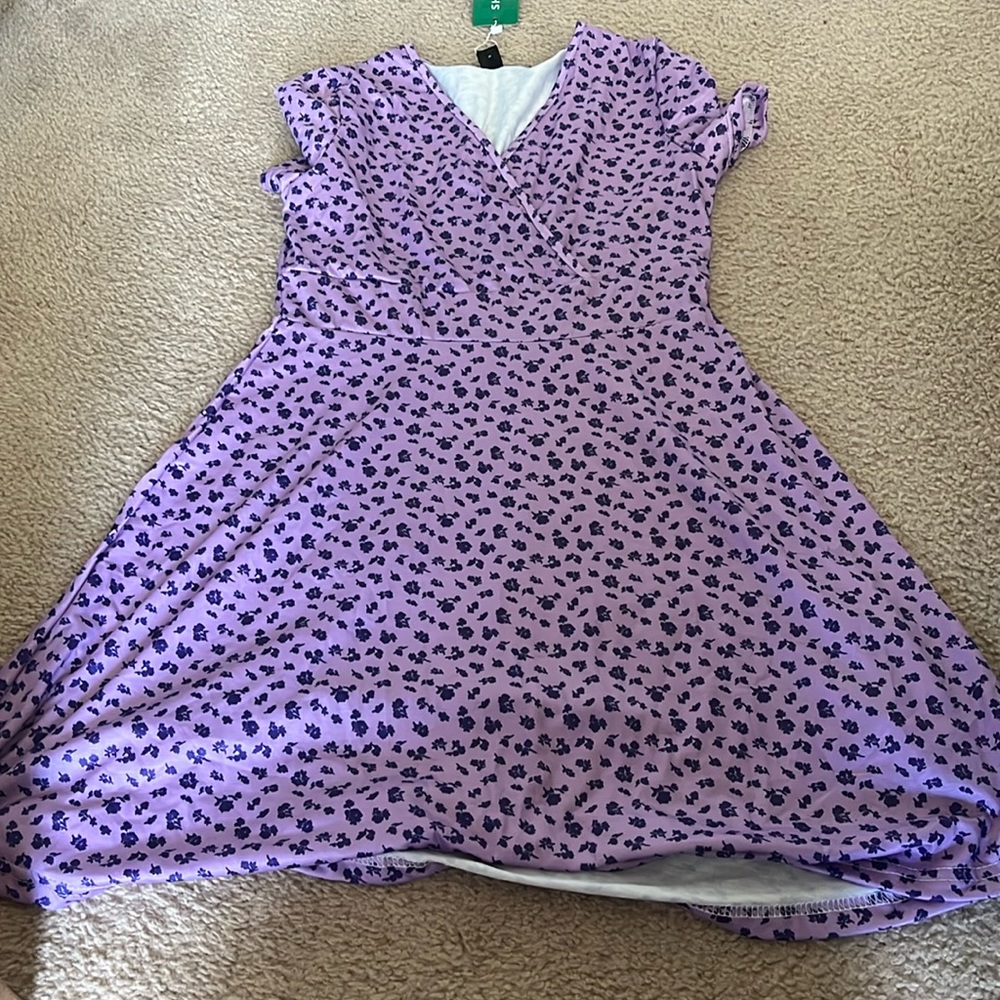 purple floral sleep dress
